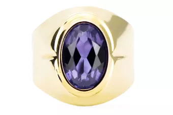 Alejandrita Oro amarillo de 14 quilates Anillo Estilo vintage vrc296y